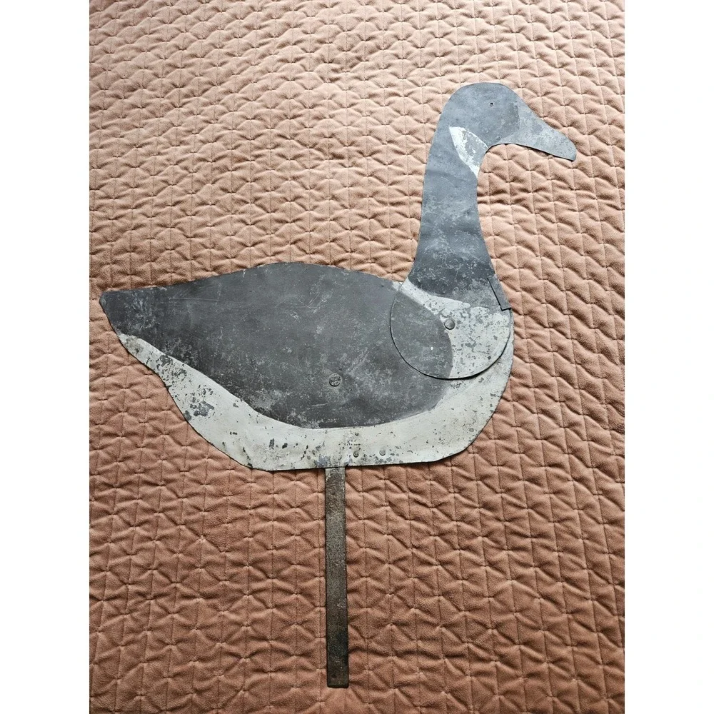 Vintage Collapsible Goose Decoy Sheet Metal Foldable 27 1/2